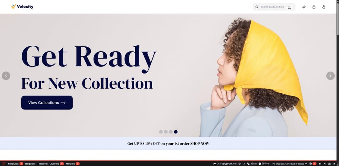 Bagisto Default homepage